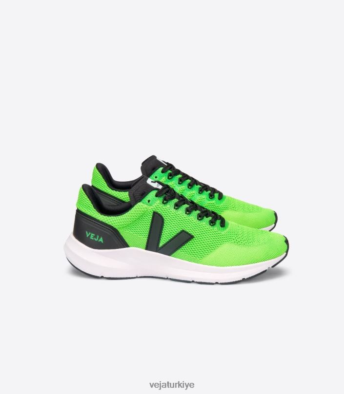 marlin v-knit vert fluo siyah D0XDT206Veja